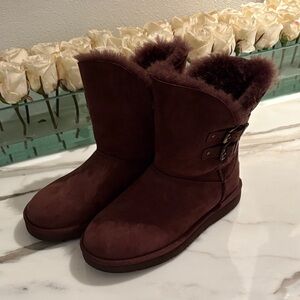UGG Women's Dark Brown Shearling Boots